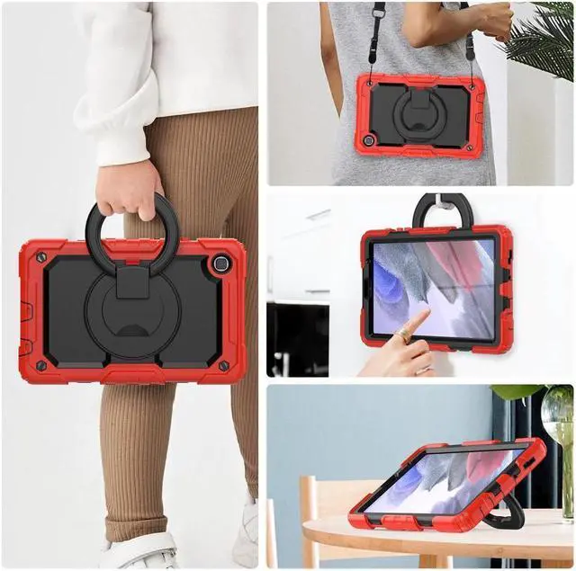 Alt view image 2 of 7 - BONAEVER Case For Samsung Galaxy Tab A7 Lite Case 8.7 inch with Screen Protector Pen Holder Shockproof Hard Protective Kids Cover for Galaxy Tab A7 Lite 2021 SM-T220/T225/T227 with Rotatable Stand