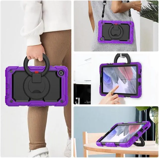 Alt view image 6 of 6 - BONAEVER Case For Samsung Galaxy Tab A7 Lite Case 8.7 inch with Screen Protector Pen Holder Shockproof Hard Protective Kids Cover for Galaxy Tab A7 Lite 2021 SM-T220/T225/T227 with Rotatable Stand