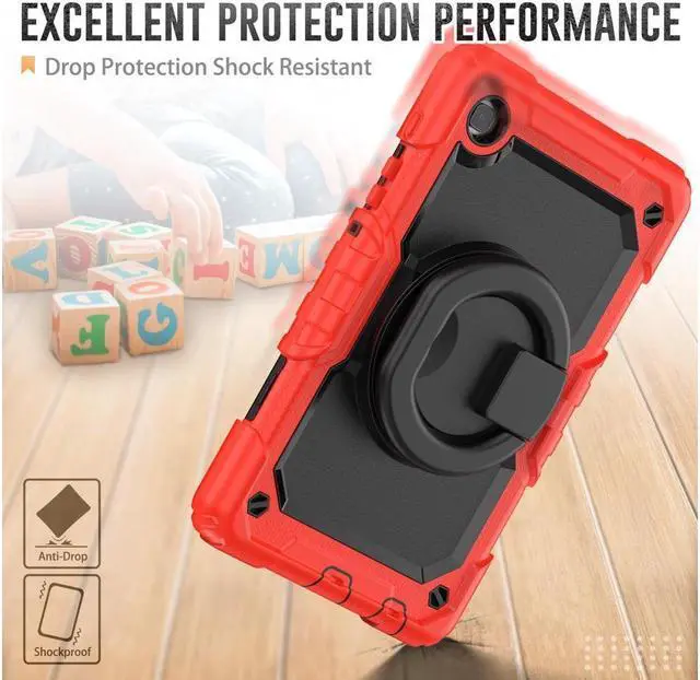 Alt view image 7 of 7 - BONAEVER Case For Samsung Galaxy Tab A7 Lite Case 8.7 inch with Screen Protector Pen Holder Shockproof Hard Protective Kids Cover for Galaxy Tab A7 Lite 2021 SM-T220/T225/T227 with Rotatable Stand