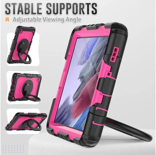 Alt view image 6 of 6 - BONAEVER Case For Samsung Galaxy Tab A7 Lite Case 8.7 inch with Screen Protector Pen Holder Shockproof Hard Protective Kids Cover for Galaxy Tab A7 Lite 2021 SM-T220/T225/T227 with Rotatable Stand