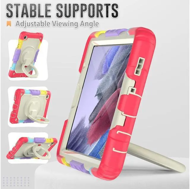Alt view image 4 of 7 - BONAEVER Case For Samsung Galaxy Tab A7 Lite Case 8.7 inch with Screen Protector Pen Holder Shockproof Hard Protective Kids Cover for Galaxy Tab A7 Lite 2021 SM-T220/T225/T227 with Rotatable Stand