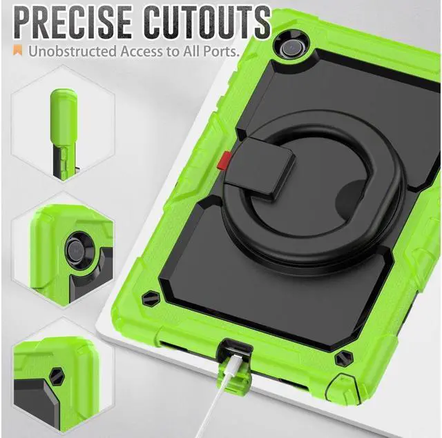 Alt view image 5 of 7 - Case For Samsung Galaxy Tab Tab A8 10.5 inch 2022 with Screen Protector and Pen Holder, Shockproof Hard Protective Kids Cover for Galaxy Tab A8 10.5 inch SM-X200 SM-X205 SM-X207 with Rotatable Stand