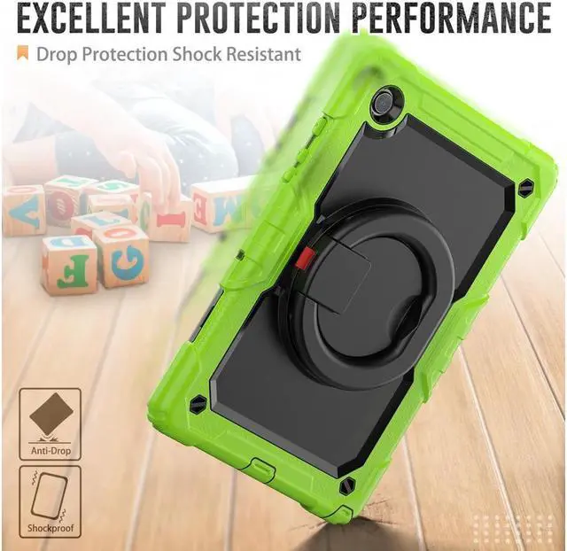 Alt view image 7 of 7 - Case For Samsung Galaxy Tab Tab A8 10.5 inch 2022 with Screen Protector and Pen Holder, Shockproof Hard Protective Kids Cover for Galaxy Tab A8 10.5 inch SM-X200 SM-X205 SM-X207 with Rotatable Stand