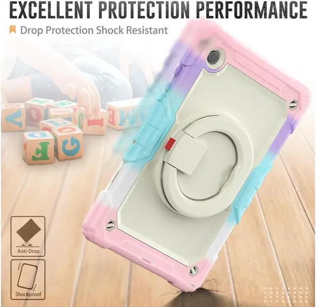 Alt view image 3 of 7 - Case For Samsung Galaxy Tab Tab A8 10.5 inch 2022 with Screen Protector and Pen Holder, Shockproof Hard Protective Kids Cover for Galaxy Tab A8 10.5 inch SM-X200 SM-X205 SM-X207 with Rotatable Stand