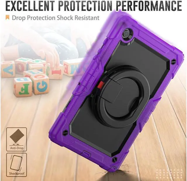 Alt view image 4 of 7 - Case For Samsung Galaxy Tab Tab A8 10.5 inch 2022 with Screen Protector and Pen Holder, Shockproof Hard Protective Kids Cover for Galaxy Tab A8 10.5 inch SM-X200 SM-X205 SM-X207 with Rotatable Stand