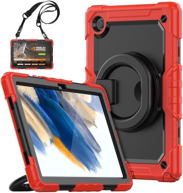 Main image of Case For Samsung Galaxy Tab Tab A8 10.5 inch 2022 with Screen Protector and Pen Holder, Shockproof Hard Protective Kids Cover for Galaxy Tab A8 10.5 inch SM-X200 SM-X205 SM-X207 with Rotatable Stand