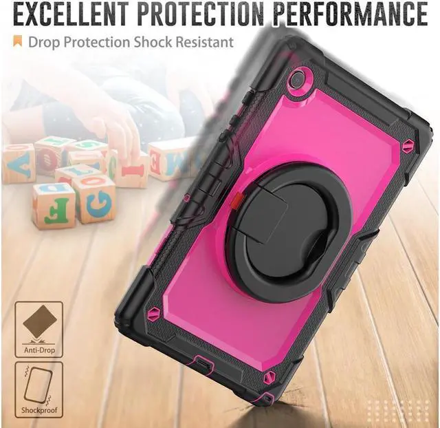 Alt view image 4 of 7 - Case For Samsung Galaxy Tab Tab A8 10.5 inch 2022 with Screen Protector and Pen Holder, Shockproof Hard Protective Kids Cover for Galaxy Tab A8 10.5 inch SM-X200 SM-X205 SM-X207 with Rotatable Stand