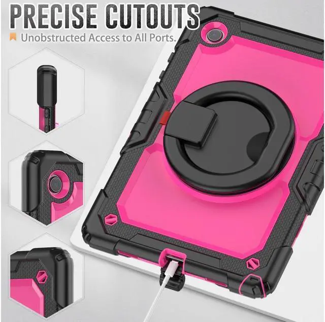 Alt view image 6 of 7 - Case For Samsung Galaxy Tab Tab A8 10.5 inch 2022 with Screen Protector and Pen Holder, Shockproof Hard Protective Kids Cover for Galaxy Tab A8 10.5 inch SM-X200 SM-X205 SM-X207 with Rotatable Stand