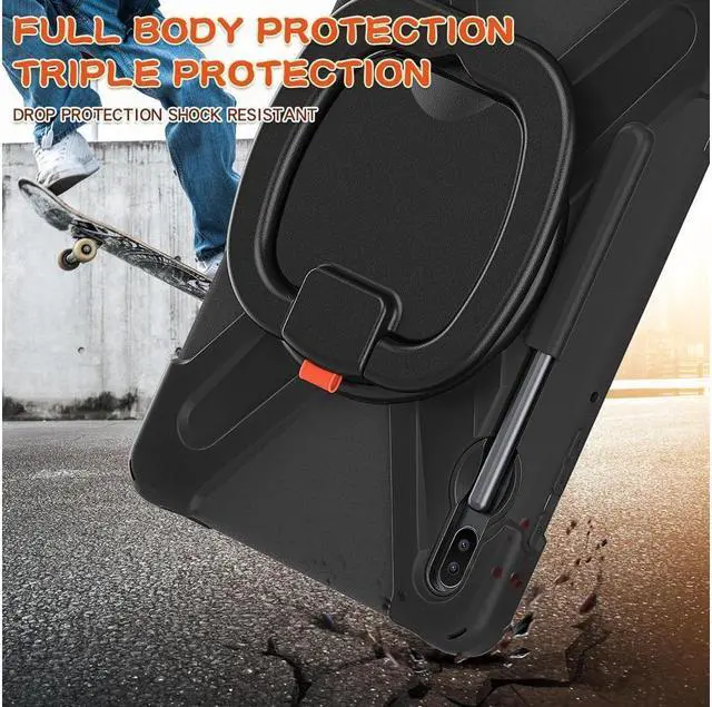 Alt view image 4 of 7 - BONAEVER For Galaxy Tab S6 10.5 Case Shockproof Protective Case with 360 Rotate Hand Strap/ Stand and for Samsung Galaxy Tab S6 10.5 Inch 2019 Release SM-T860/T865/T867