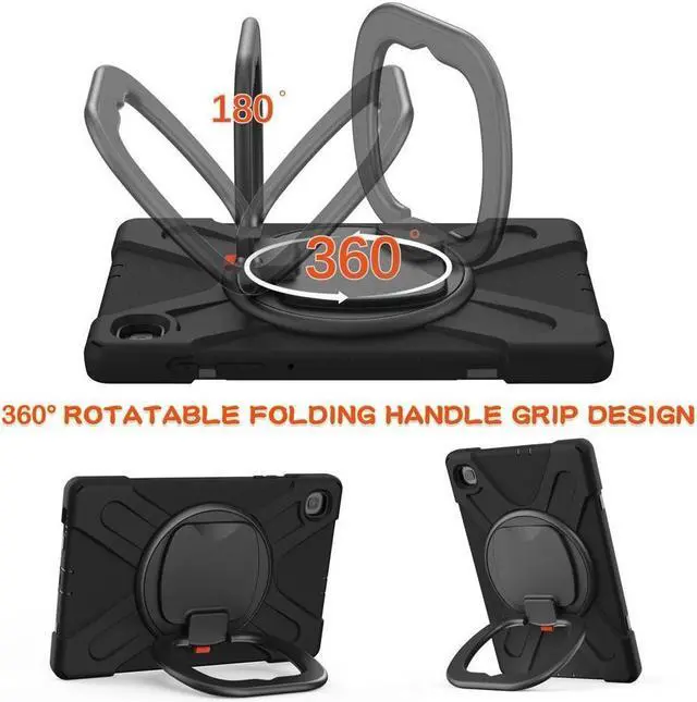 Alt view image 3 of 6 - BONAEVER For Samsung Tab S6 Lite 10.4 Inch 2020 2022 Case Shockproof Cover with 360 Rotating Stand /Hand StrapShoulder Strap Pen Holder for Galaxy S6 lite SM-P610 SM-P613 SM-P615 SM-P619
