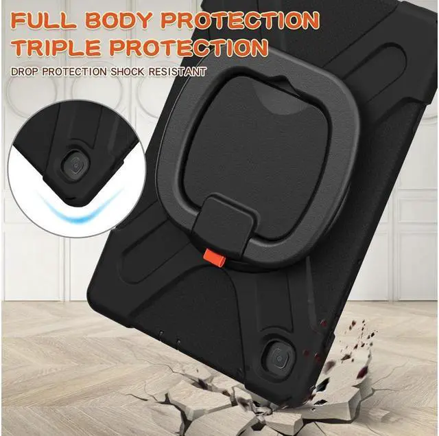 Alt view image 4 of 6 - BONAEVER For Samsung Tab S6 Lite 10.4 Inch 2020 2022 Case Shockproof Cover with 360 Rotating Stand /Hand StrapShoulder Strap Pen Holder for Galaxy S6 lite SM-P610 SM-P613 SM-P615 SM-P619