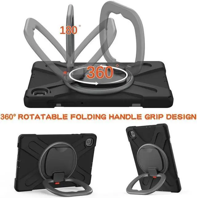 Alt view image 4 of 7 - BONAEVER For Samsung Tab S6 Lite 10.4 Inch 2020 2022 Case Shockproof Cover with 360 Rotating Stand /Hand StrapShoulder Strap Pen Holder for Galaxy S6 lite SM-P610 SM-P613 SM-P615 SM-P619