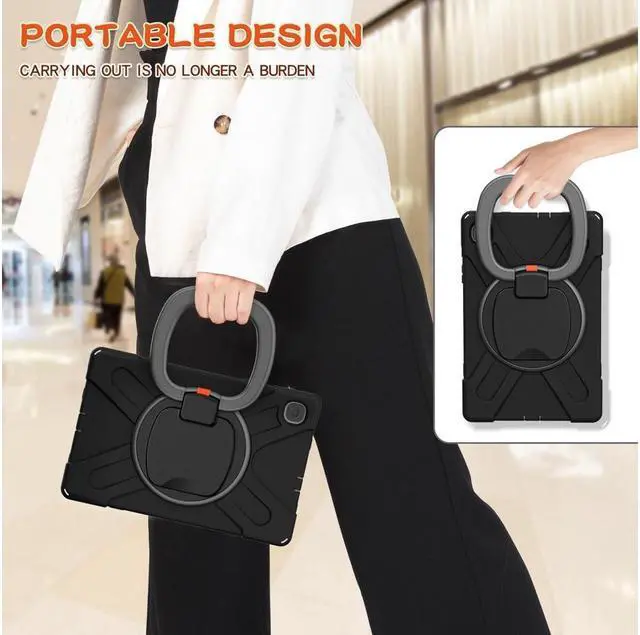 Alt view image 6 of 7 - BONAEVER For Samsung Tab S6 Lite 10.4 Inch 2020 2022 Case Shockproof Cover with 360 Rotating Stand /Hand StrapShoulder Strap Pen Holder for Galaxy S6 lite SM-P610 SM-P613 SM-P615 SM-P619