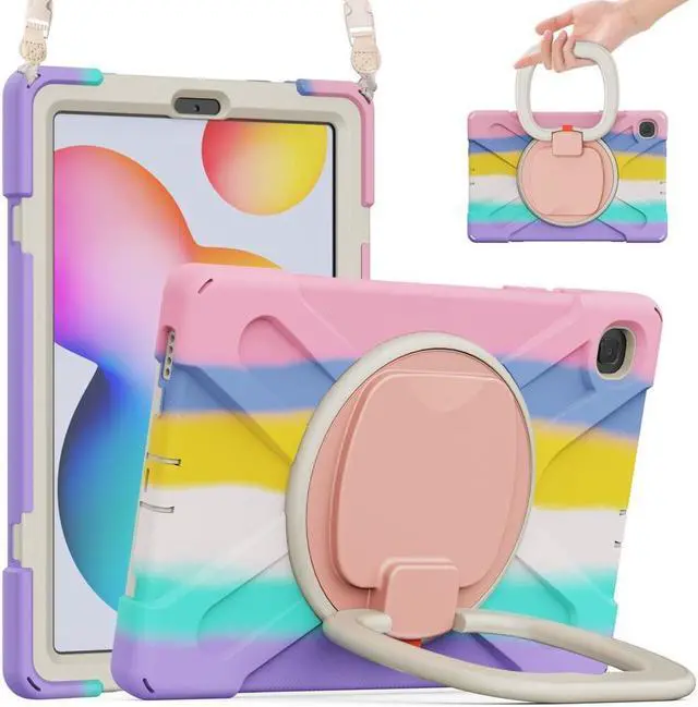 Main image of BONAEVER For Samsung Tab S6 Lite 10.4 Inch 2020 2022 Case Shockproof Cover with 360 Rotating Stand /Hand StrapShoulder Strap Pen Holder for Galaxy S6 lite SM-P610 SM-P613 SM-P615 SM-P619