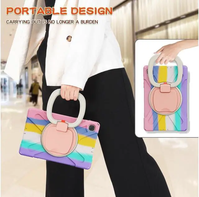 Alt view image 6 of 7 - BONAEVER For Samsung Tab S6 Lite 10.4 Inch 2020 2022 Case Shockproof Cover with 360 Rotating Stand /Hand StrapShoulder Strap Pen Holder for Galaxy S6 lite SM-P610 SM-P613 SM-P615 SM-P619