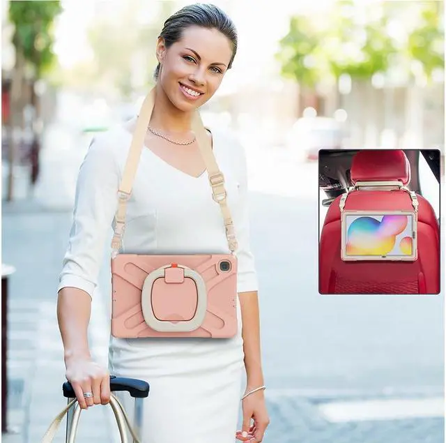 Alt view image 7 of 7 - BONAEVER For Samsung Tab S6 Lite 10.4 Inch 2020 2022 Case Shockproof Cover with 360 Rotating Stand /Hand StrapShoulder Strap Pen Holder for Galaxy S6 lite SM-P610 SM-P613 SM-P615 SM-P619