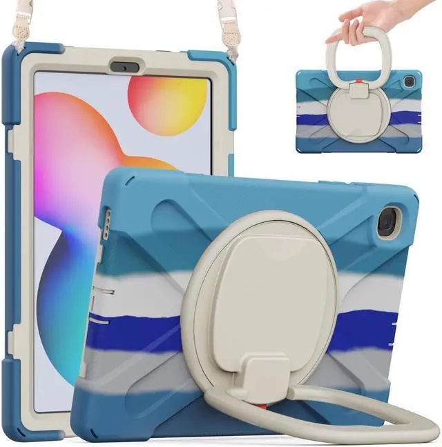 Main image of BONAEVER For Samsung Tab S6 Lite 10.4 Inch 2020 2022 Case Shockproof Cover with 360 Rotating Stand /Hand StrapShoulder Strap Pen Holder for Galaxy S6 lite SM-P610 SM-P613 SM-P615 SM-P619