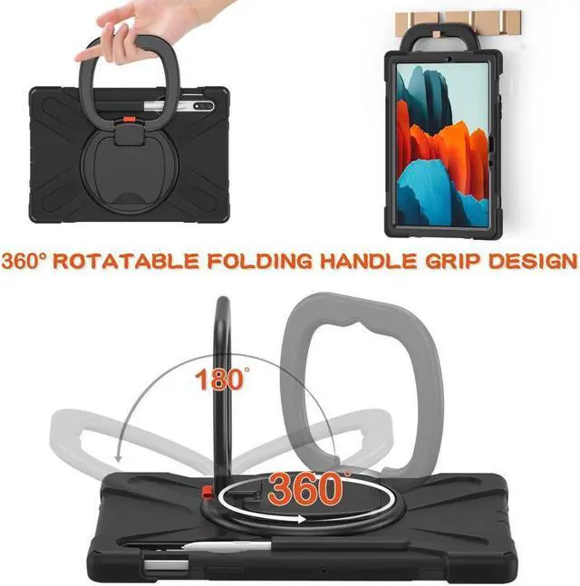 Alt view image 2 of 7 - BONAEVER Case for Samsung Galaxy Tab S7 11 Inch 2020 Shockproof Cover with Pen Holder Stand and Shoulder Strap for Samsung Tab S7 11 Inch 2020 SM-T870 SM-T875 SM-T876