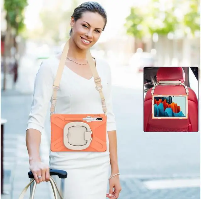 Alt view image 3 of 7 - BONAEVER Case for Samsung Galaxy Tab S7 11 Inch 2020 Shockproof Cover with Pen Holder Stand and Shoulder Strap for Samsung Tab S7 11 Inch 2020 SM-T870 SM-T875 SM-T876