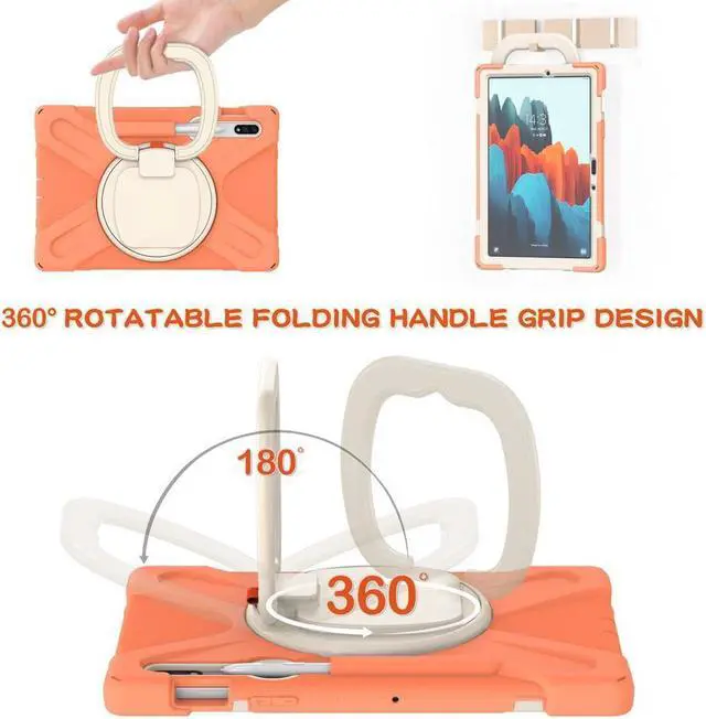 Alt view image 6 of 7 - BONAEVER Case for Samsung Galaxy Tab S7 11 Inch 2020 Shockproof Cover with Pen Holder Stand and Shoulder Strap for Samsung Tab S7 11 Inch 2020 SM-T870 SM-T875 SM-T876