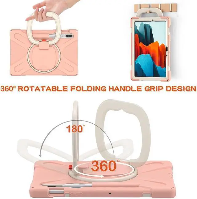 Alt view image 6 of 7 - BONAEVER Case for Samsung Galaxy Tab S7 11 Inch 2020 Shockproof Cover with Pen Holder Stand and Shoulder Strap for Samsung Tab S7 11 Inch 2020 SM-T870 SM-T875 SM-T876