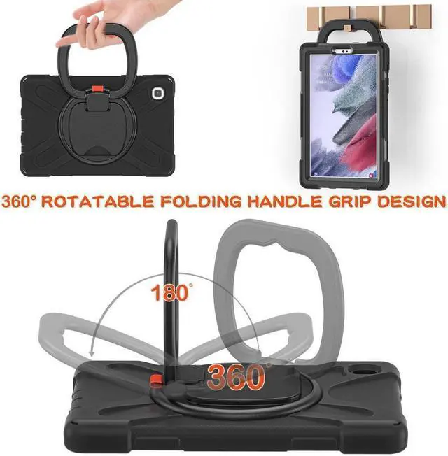 Alt view image 2 of 7 - BONAEVER For Samsung Galaxy Tab A7 Lite Case 2021 Rugged Silicone Case with Handle Grip Shoulder Strap Standable Stand and for Galaxy Tab A7 Lite 8.7 inch 2021 SM-T220/SM-T225/SM-T227