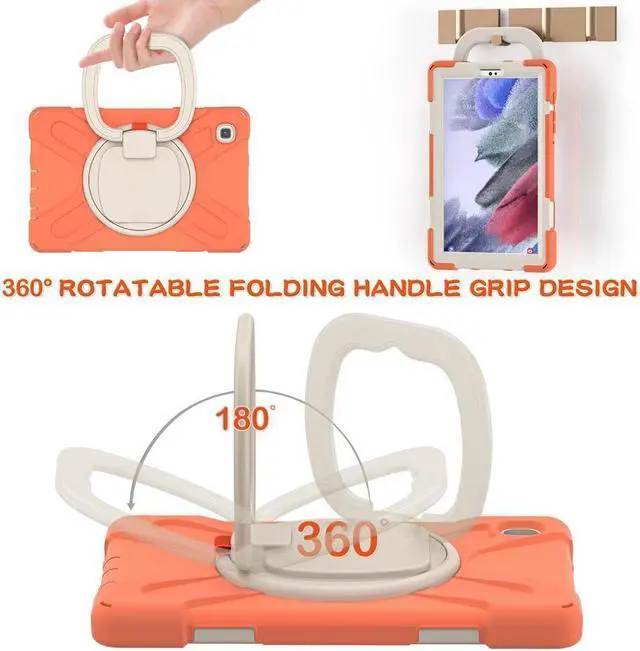 Alt view image 3 of 7 - BONAEVER For Samsung Galaxy Tab A7 Lite Case 2021 Rugged Silicone Case with Handle Grip Shoulder Strap Standable Stand and for Galaxy Tab A7 Lite 8.7 inch 2021 SM-T220/SM-T225/SM-T227