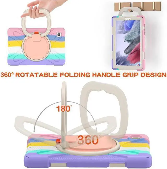 Alt view image 2 of 7 - BONAEVER For Samsung Galaxy Tab A7 Lite Case 2021 Rugged Silicone Case with Handle Grip Shoulder Strap Standable Stand and for Galaxy Tab A7 Lite 8.7 inch 2021 SM-T220/SM-T225/SM-T227