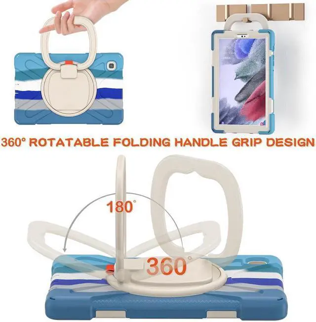 Alt view image 2 of 7 - BONAEVER For Samsung Galaxy Tab A7 Lite Case 2021 Rugged Silicone Case with Handle Grip Shoulder Strap Standable Stand and for Galaxy Tab A7 Lite 8.7 inch 2021 SM-T220/SM-T225/SM-T227