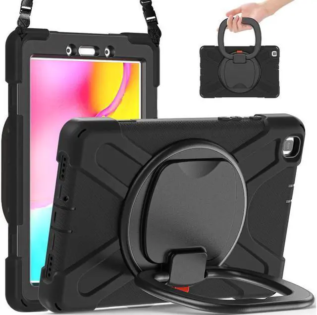 Main image of BONAEVER For Samsung Galaxy Tab A 8.0 Case 2019 Rugged Shockproof Case with Hand Strap Stand and Carrying Shoulder Strap for Galaxy Tab A 8.0 2019 Model SM-T290 SM-T295 SM-T297