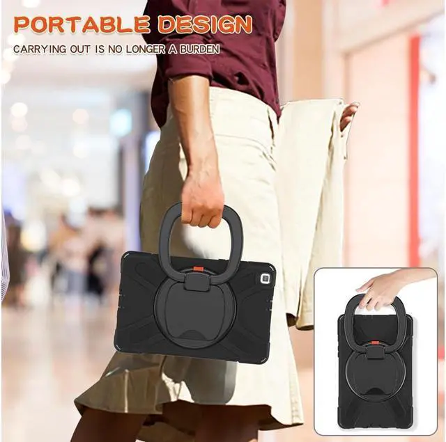 Alt view image 7 of 7 - BONAEVER For Samsung Galaxy Tab A 8.0 Case 2019 Rugged Shockproof Case with Hand Strap Stand and Carrying Shoulder Strap for Galaxy Tab A 8.0 2019 Model SM-T290 SM-T295 SM-T297
