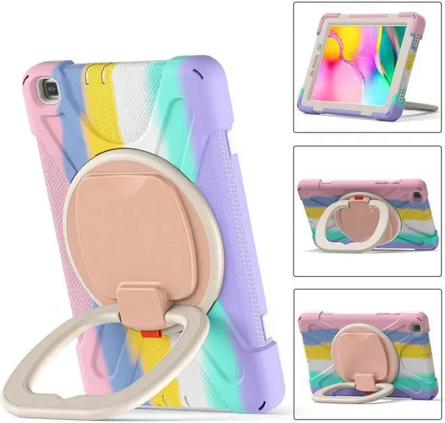 Alt view image 6 of 7 - BONAEVER For Samsung Galaxy Tab A 8.0 Case 2019 Rugged Shockproof Case with Hand Strap Stand and Carrying Shoulder Strap for Galaxy Tab A 8.0 2019 Model SM-T290 SM-T295 SM-T297