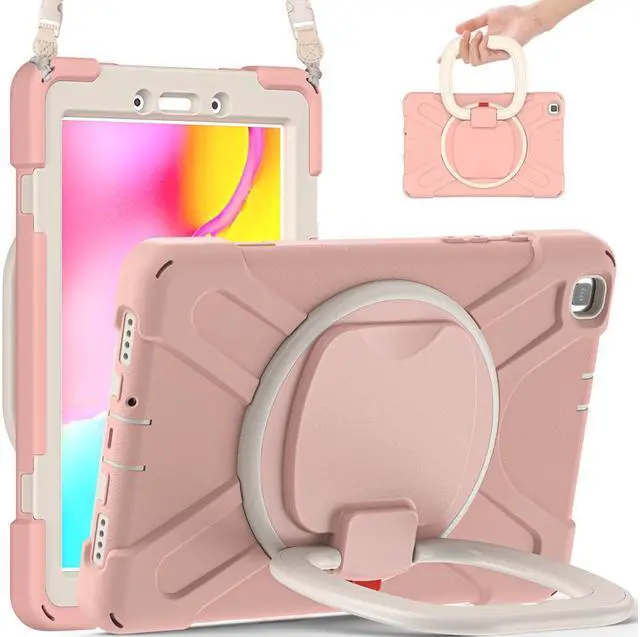 Main image of BONAEVER For Samsung Galaxy Tab A 8.0 Case 2019 Rugged Shockproof Case with Hand Strap Stand and Carrying Shoulder Strap for Galaxy Tab A 8.0 2019 Model SM-T290 SM-T295 SM-T297