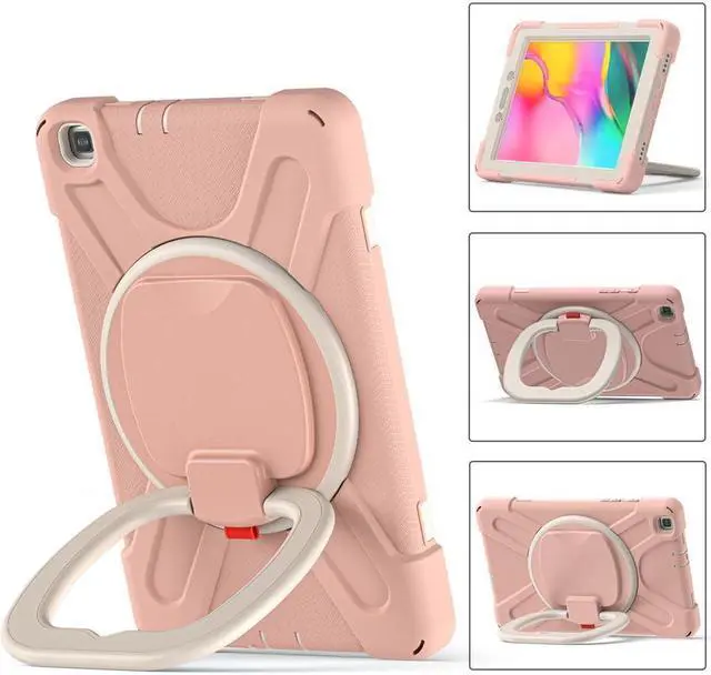 Alt view image 6 of 7 - BONAEVER For Samsung Galaxy Tab A 8.0 Case 2019 Rugged Shockproof Case with Hand Strap Stand and Carrying Shoulder Strap for Galaxy Tab A 8.0 2019 Model SM-T290 SM-T295 SM-T297