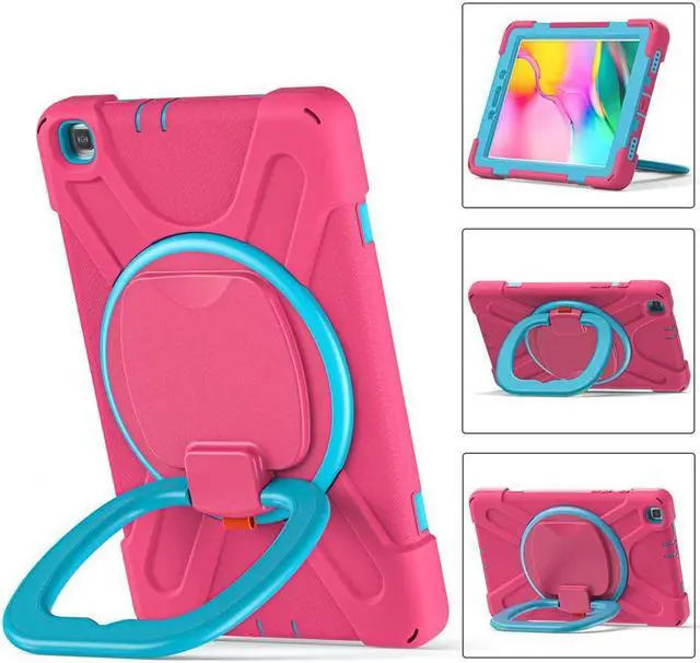 Alt view image 4 of 7 - BONAEVER For Samsung Galaxy Tab A 8.0 Case 2019 Rugged Shockproof Case with Hand Strap Stand and Carrying Shoulder Strap for Galaxy Tab A 8.0 2019 Model SM-T290 SM-T295 SM-T297