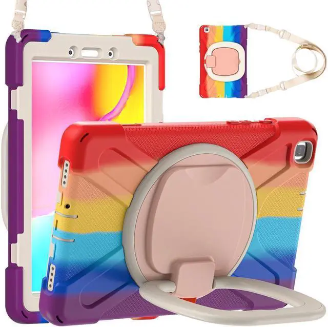 Main image of BONAEVER For Samsung Galaxy Tab A 8.0 Case 2019 Rugged Shockproof Case with Hand Strap Stand and Carrying Shoulder Strap for Galaxy Tab A 8.0 2019 Model SM-T290 SM-T295 SM-T297