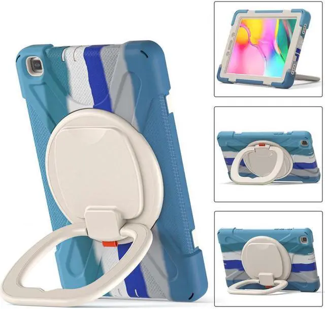 Alt view image 3 of 7 - BONAEVER For Samsung Galaxy Tab A 8.0 Case 2019 Rugged Shockproof Case with Hand Strap Stand and Carrying Shoulder Strap for Galaxy Tab A 8.0 2019 Model SM-T290 SM-T295 SM-T297