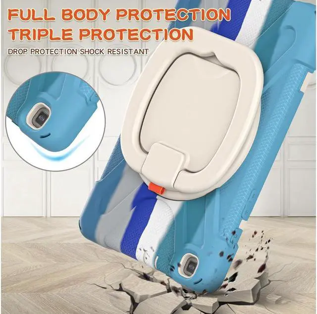 Alt view image 4 of 7 - BONAEVER For Samsung Galaxy Tab A 8.0 Case 2019 Rugged Shockproof Case with Hand Strap Stand and Carrying Shoulder Strap for Galaxy Tab A 8.0 2019 Model SM-T290 SM-T295 SM-T297