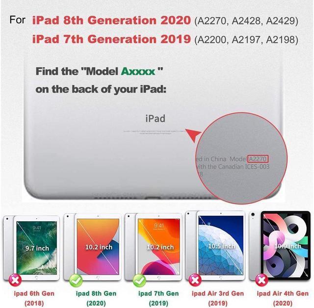 Alt view image 2 of 7 - BONAEVER For iPad 8th 7th Generation Case iPad 10.2 inch Case 2020 2019 Rugged Kids Cover with Rotating Stand /Pencil Holder/Carrying Strap