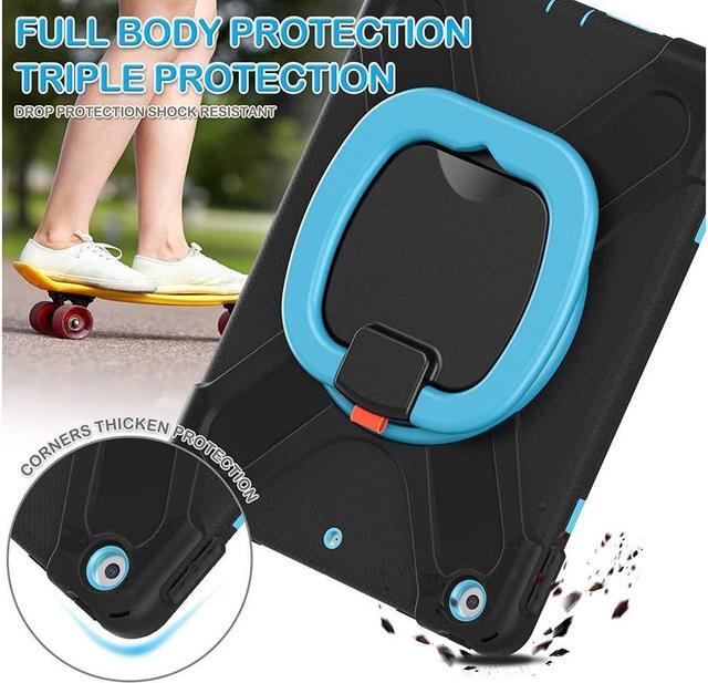Alt view image 3 of 7 - BONAEVER For iPad 8th 7th Generation Case iPad 10.2 inch Case 2020 2019 Rugged Kids Cover with Rotating Stand /Pencil Holder/Carrying Strap