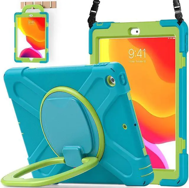 Main image of BONAEVER For iPad 8th 7th Generation Case iPad 10.2 inch Case 2020 2019 Rugged Kids Cover with Rotating Stand /Pencil Holder/Carrying Strap