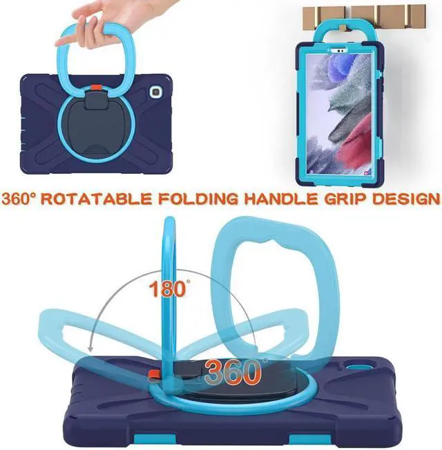 Alt view image 3 of 7 - BONAEVER For Samsung Galaxy Tab A7 Lite Case 2021 Rugged Silicone Case with Handle Grip Shoulder Strap Standable Stand and for Galaxy Tab A7 Lite 8.7 inch 2021 SM-T220/SM-T225/SM-T227