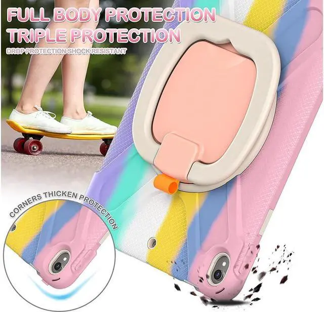 Alt view image 5 of 7 - BONAEVER For iPad Air 3 10.5 Case 2019 iPad Pro 10.5 Case 2017 for Kids- Shockproof Case Cover with Pencil Holder Rotating Stand Hand Strap Shoulder Strap for iPad Air 3rd Gen case 10.5