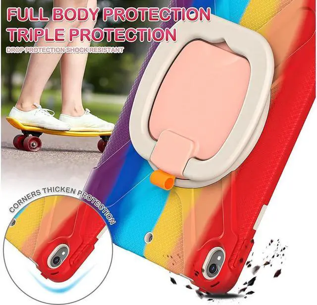 Alt view image 7 of 7 - BONAEVER For iPad Air 3 10.5 Case 2019 iPad Pro 10.5 Case 2017 for Kids- Shockproof Case Cover with Pencil Holder Rotating Stand Hand Strap Shoulder Strap for iPad Air 3rd Gen case 10.5