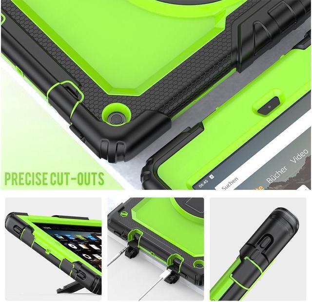 Alt view image 6 of 6 - BONAEVER For Amazon Kindle Fire HD 10 Case 2019 2018 2017 Release Shockproof Cover with Stand and Strap Shoulder Strap for Fire HD 10.1 Inch (9th/8th/7th Generation)