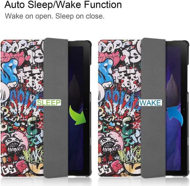 Alt view image 5 of 7 - BONAEVER Case for Samsung Galaxy Tab A8 10.5 Inch 2021 SM-X200 SM-X200N SM-X205 SM-X205N - Ultra Slim Tri-Fold Smart Stand Cover with Auto Sleep Wake