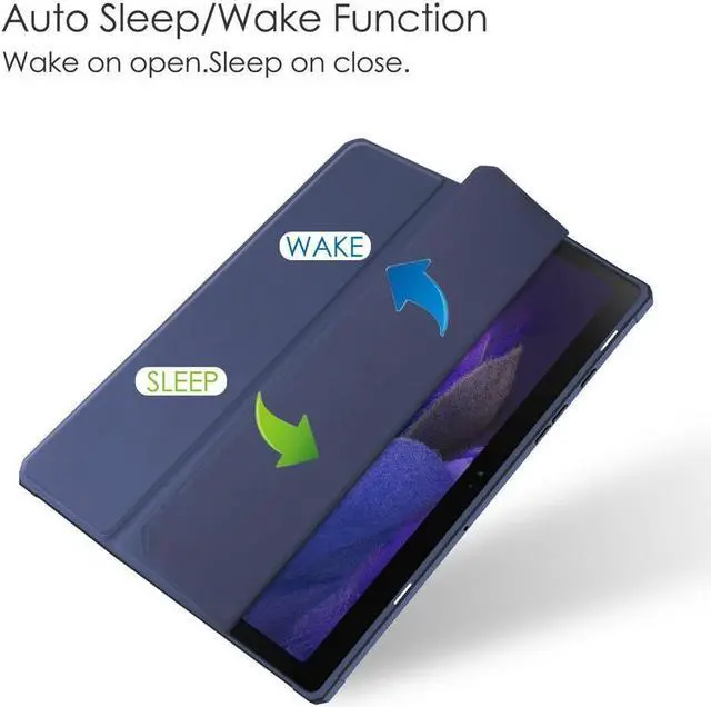 Alt view image 2 of 7 - BONAEVER Case for Samsung Galaxy Tab A8 10.5 Inch 2021 SM-X200 SM-X205 Smart Slim Trifold Stand Cover with Auto Sleep Wake Clear Transparent Back Shell