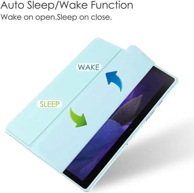 Alt view image 4 of 7 - BONAEVER Case for Samsung Galaxy Tab A8 10.5 Inch 2021 SM-X200 SM-X205 Smart Slim Trifold Stand Cover with Auto Sleep Wake Clear Transparent Back Shell