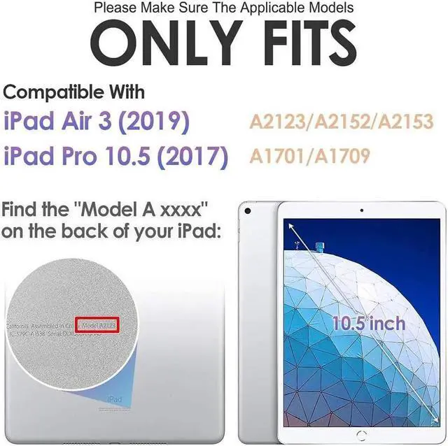Alt view image 2 of 7 - BONAEVER For iPad Air 3 10.5 Case 2019 / iPad Pro 10.5 Case 2017 Rugged Shockproof Protective Cover Case with Rotating Stand and Shoulder Strap for iPad Air (3rd Gen) 10.5" 2019 / iPad Pro 10.5" 2017