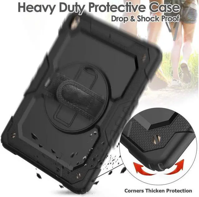 Alt view image 6 of 7 - BONAEVER For iPad Air 3 10.5 Case 2019 / iPad Pro 10.5 Case 2017 Rugged Shockproof Protective Cover Case with Rotating Stand and Shoulder Strap for iPad Air (3rd Gen) 10.5" 2019 / iPad Pro 10.5" 2017